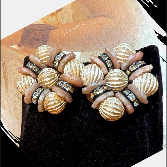 RARE Vintage Hobe Original Box Genuine CZ Earrings - Picture 2 of 6